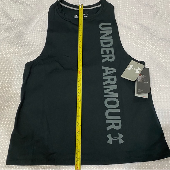 Under Armour, HeatGear, black sport tank tops for girls, youth XL - Picture 3 of 8